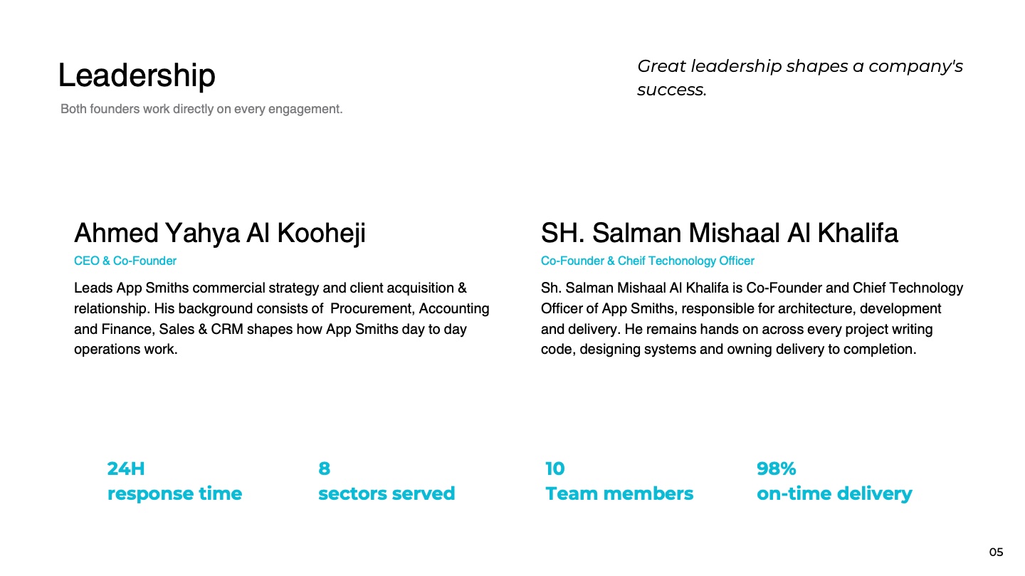 Company profile page 5